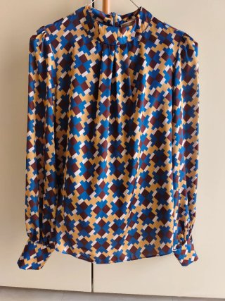 Blusa Kokka fantasia geometrica tg M
