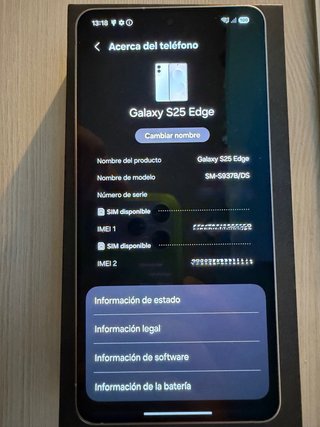 Samsung Galaxy S25 Edge 256GB Gris