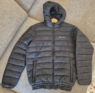 Anorak negro con capucha Champion