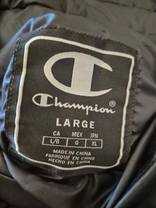 Anorak negro con capucha Champion