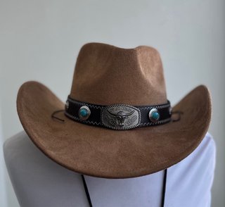 Sombrero vaquero marrón con hebilla