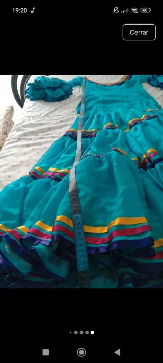 Traje de flamenca azul talla S