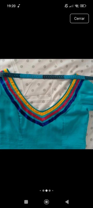 Traje de flamenca azul talla S