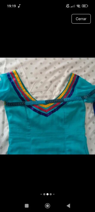 Traje de flamenca azul talla S