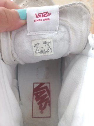 Vans Sk8-Hi Beige y Blancas con patron de waffle