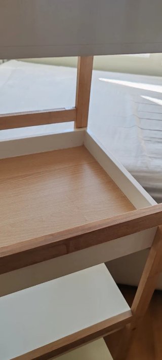 Estantería Ikea madera y blanco