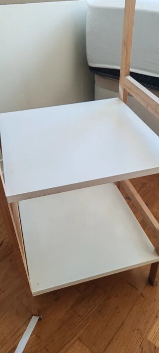 Estantería Ikea madera y blanco