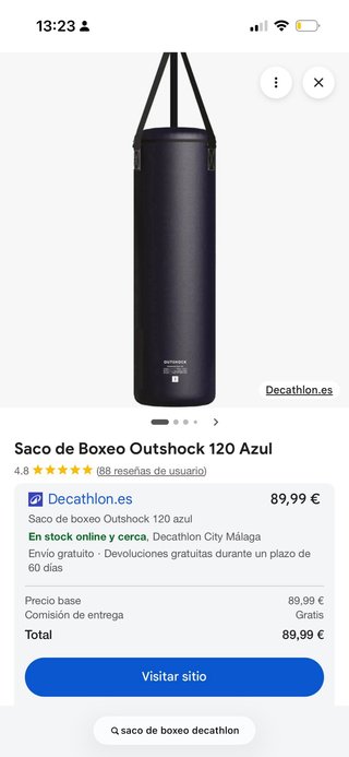 Saco de boxeo + fijación techo