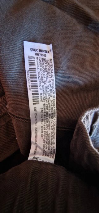 Pantalón Zara Espiga Corte Straight Talla 44