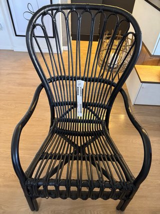 Sillón IKEA STORSELE ratán negro