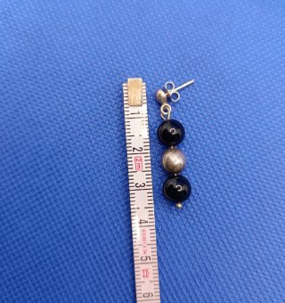 Conjunto Collar, Pulsera y Pendientes Plata y Ónix