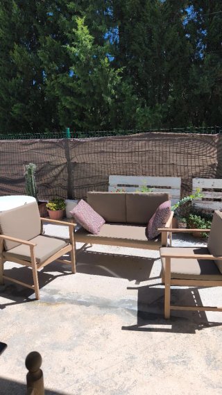 Conjunto Jardín Madera Acacia Seminuevo
