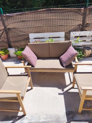 Conjunto Jardín Madera Acacia Seminuevo