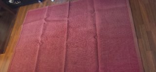 Tappeto in sisal rosso