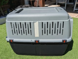 Transportín perro mediano gris