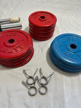 Lote discos pesas 1 kg