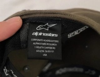 Gorra Alpinestars verde visera plana Racing Nueva