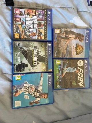 PS4 Juegos: GTA V, Call of Duty, FIFA 19, FC 24