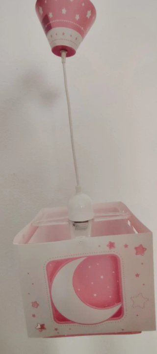 Lámpara infantil estrellas rosa
