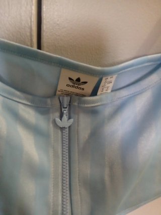 Top Adidas Azul Rayas Cremallera