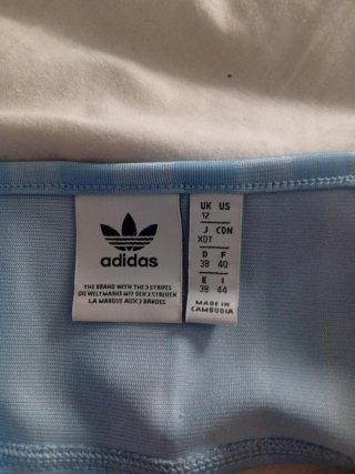 Top Adidas Azul Rayas Cremallera