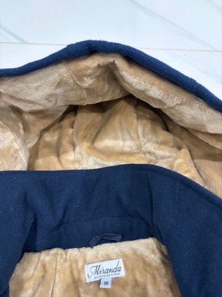 Trenca niño azul con forro beige