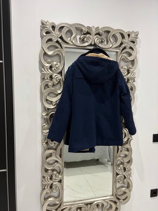Trenca niño azul con forro beige