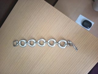 Pulsera eslabones cuadrados plata