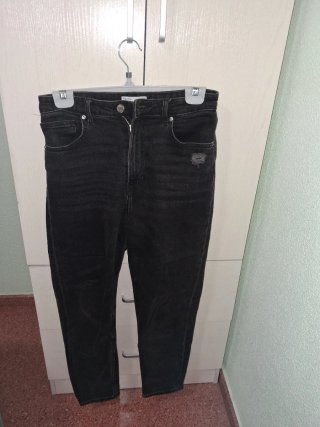 Pantalones Mom Slim Negros