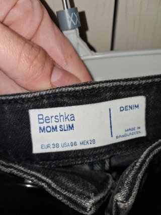 Pantalones Mom Slim Negros