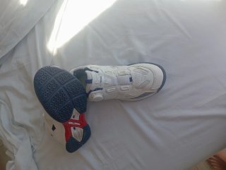 Zapatillas deportivas Yonex blancas y azules