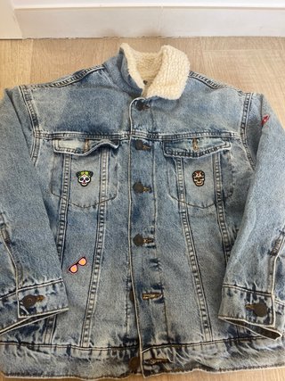 Chaqueta vaquera con forro sherpa TALLA 10 unisex