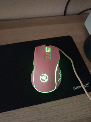 Ratón Gaming Rosa con Cable