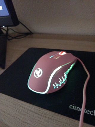 Ratón Gaming Rosa con Cable