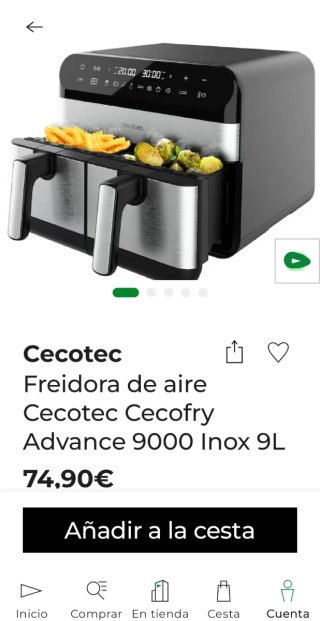 Freidora de aire de Doble cestillo