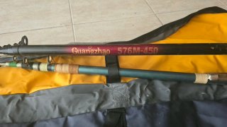 4 Cañas de Pesca con Funda,3 soportes y las fundas