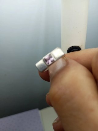 Anillo Plata Antigua Circonita Rosa