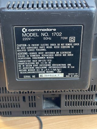 Monitor Commodore 1702 Beige/Grigio