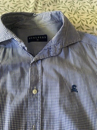 Camisa Scalpers Cuadros Azul Talla M