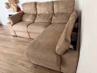 Sofá Chaise Longue Motorizado y Almacenamiento
