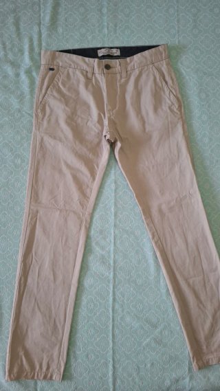 Pantaloni Chino Uomo Cotton & Silk Beige