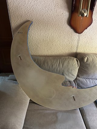 Luna decorativa azul para habitación infantil