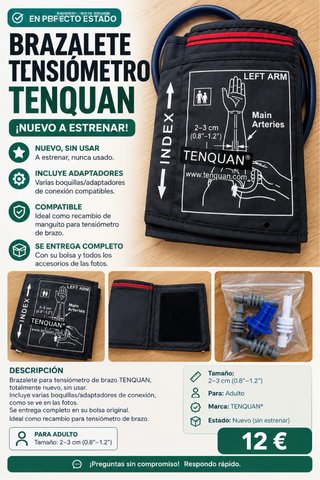 Brazalete Tensiómetro TENQUAN Adulto Nuevo