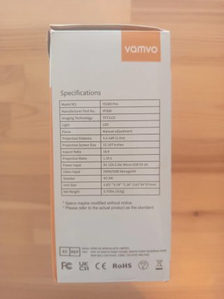 Proyector LED Vamvo Naranja y Blanco