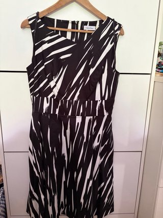 Vestido de cocktail Calvin Klein Negro y Blanco