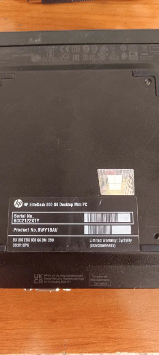 HP EliteDesk 800 G6 Mini PC