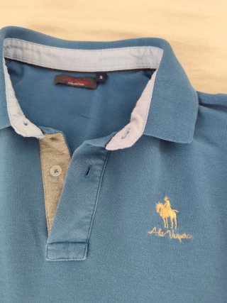 Polo A la Vaquera Azul Talla S