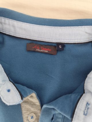 Polo A la Vaquera Azul Talla S