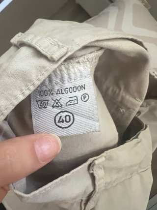 Falda pantalón cargo beige