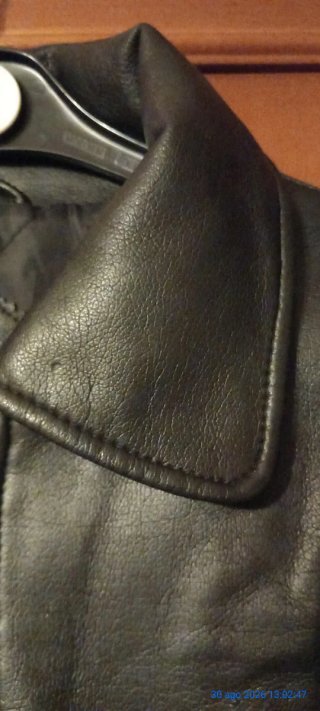 Giubbotto biker in pelle sintetica uomo taglia L